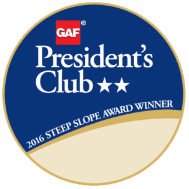 GAF President's Club Award, Bay Area roof contracting